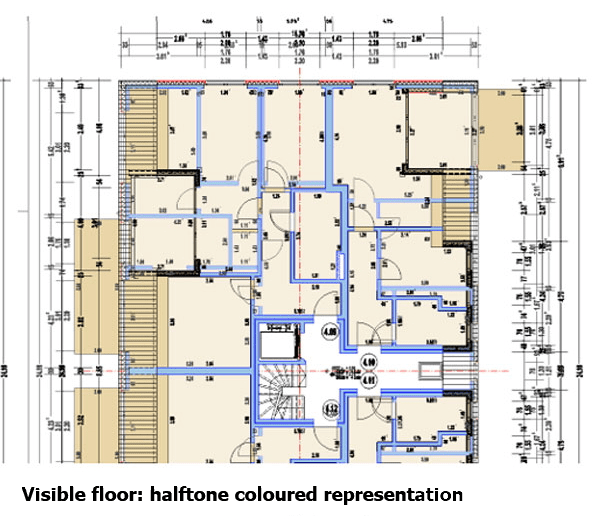 visible floor halftone